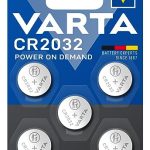 VARTA Batterijen Knoopcel CR2032, verpakking van 5, Power on Demand, Lithium Coin, 3V, kindveilige verpakking, voor kleine elektronische apparaten - horloges, autosleutels [Exclusief bij Amazon]